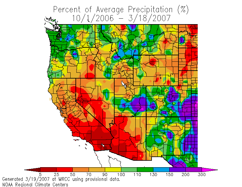 Precipitation Levels in the West